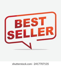 Best Seller Recommendation badge icon. Best Seller tag. Seller tag red