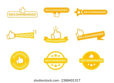 Best Seller Recommended Badges Set