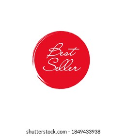 Best seller red label icon