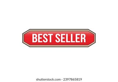 Best seller red ribbon label banner. Open available now sign or best seller tag.