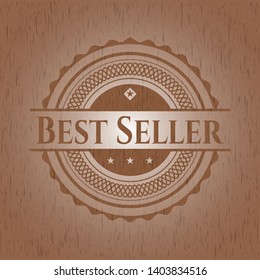Best Seller retro wood emblem. Vector Illustration.