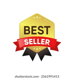 Best Seller Ribbon Badge sign vector design