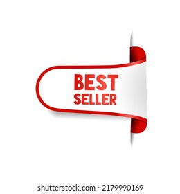 Best Seller Ribbon Banner. Vector Illustration On White Background.