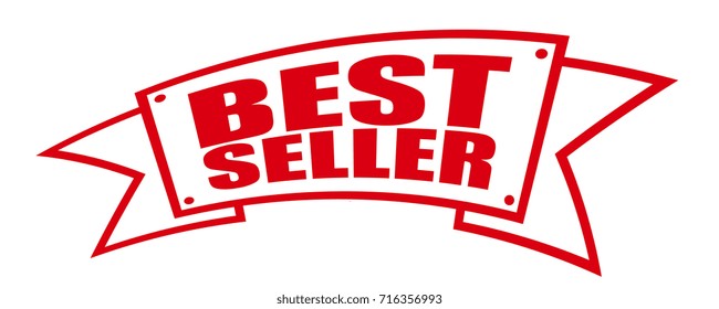 Best Seller in Ribbon Concept. Horizontal Label