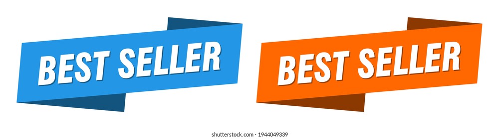 Best Seller Ribbon Label Sign Set Stock Vector (Royalty Free ...