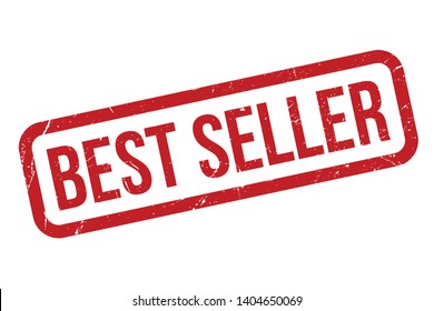 Best seller rubber stamp. Red best seller rubber grunge stamp vector illustration - Vector