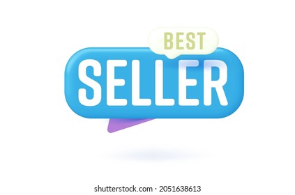 Best seller sale promotion sticker tag chat bubble design. Product high quality bestseller advertising and available discount announcing badge label template vector illustration