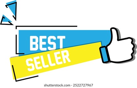 Icono de signo de best seller. Símbolo del premio al mejor vendedor. Pegatinas de estrellas. Vector eps10