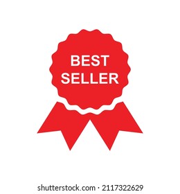 best seller sign label vector