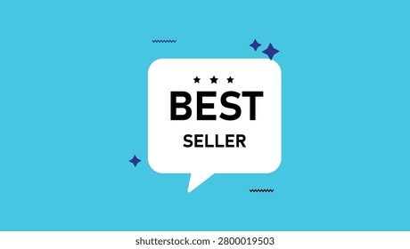 Best Seller Speech Bubble Badge Label Marketing Promotion Vector Design