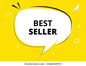 Best seller speech bubble text. Hi There on bright color for Sticker, Banner and Poster. vector illustration.