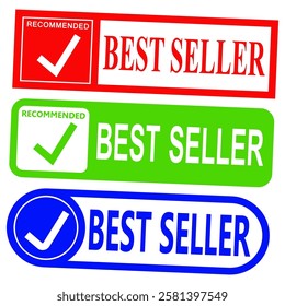 best seller stamp icon vector design templates