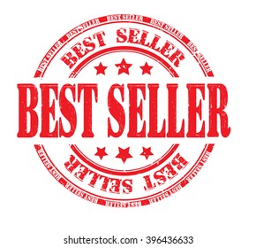 best seller stamp on a white, vector illustration