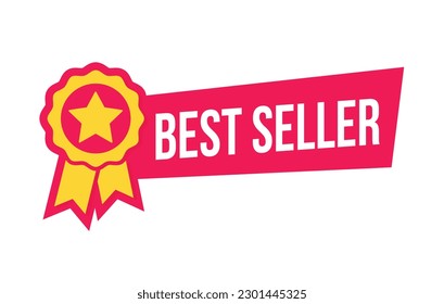 Best Seller Stamp, Seal Banner Vector Template Illustration Design.