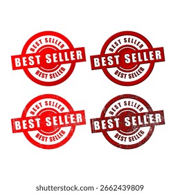Conjunto de Vector de sello de best seller 