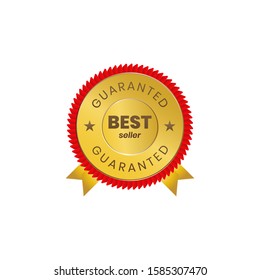 Best seller stamp with a white background