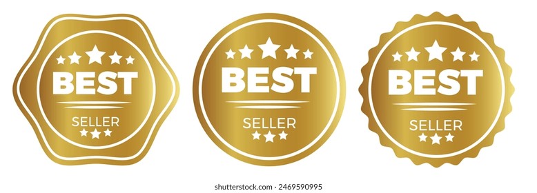 Best seller sticker label set. Best seller luxury badge design. 11:11