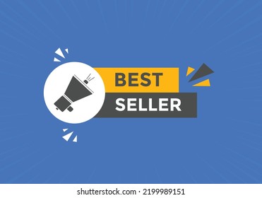 Schaltfläche Bester Verkäufer-Text. Sprachblase. Bester Verkäufer Farbige Web-Banner-Vorlage. Vektorgrafik
