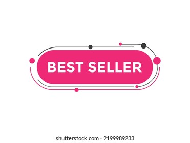 Best seller text button. speech bubble. Best seller Colorful web banner template. vector illustration
