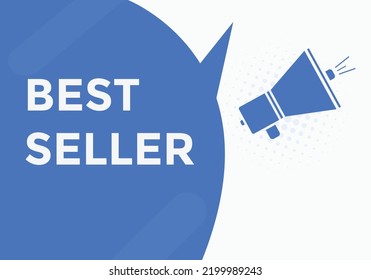 Best seller text button. speech bubble. Best seller Colorful web banner template. vector illustration
