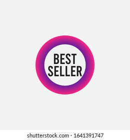 Best Seller Text Label Vector Template Design Illustration