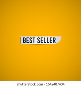 Best Seller Text Label Vector Template Design Illustration