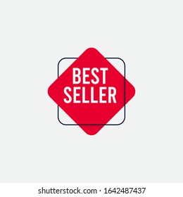 Best Seller Text Label Vector Template Design Illustration