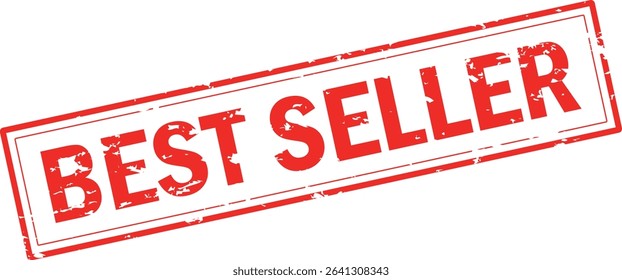 BEST SELLER - BEST SELLER text written on Red Rubber Stamp 