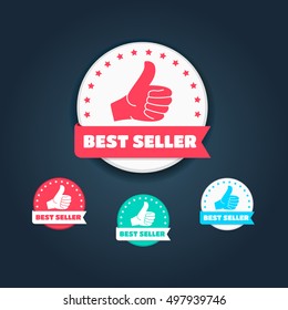 Best Seller Thumbs Up Labels