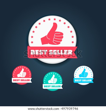 Best Seller Thumbs Up Labels
