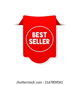 Best seller vector label banner. Can be used for advertising banner, store, business, company template.