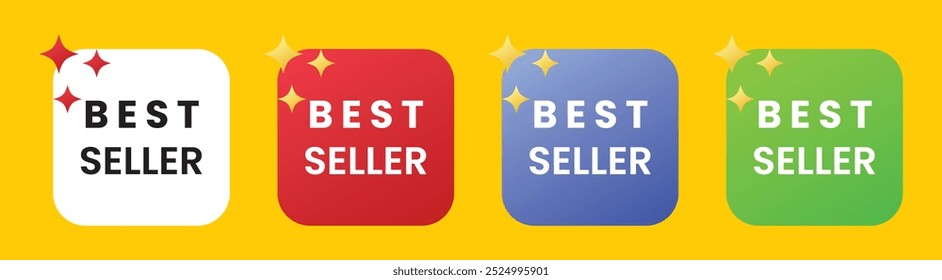 best sellers icon. Special offer price sign. Advertising discounts symbol.  label best seller vector set.