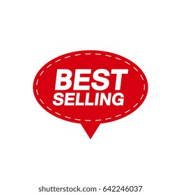 Best selling flat speech bubble label