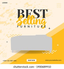 Best selling furniture social media post template design