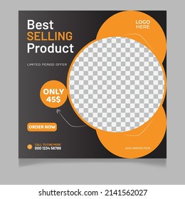 Best selling product social media post template