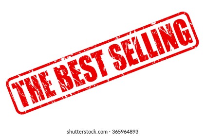 The best selling red stamp text on white