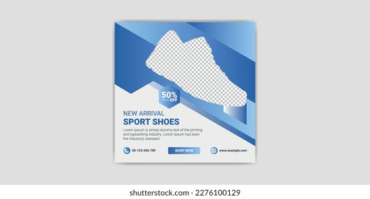 Best Selling Shoes Collection Social Media Banner, Post Templates Design, Web Ads, Sport Fashion