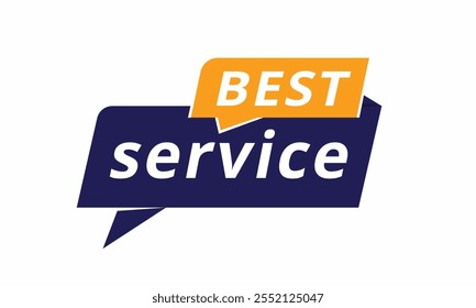 Best service - Banner poster or tag set for shop. vector design element.