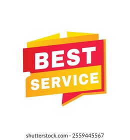 Best service banner vector badge or tag design announcement template. Promotion marketing design on white background.