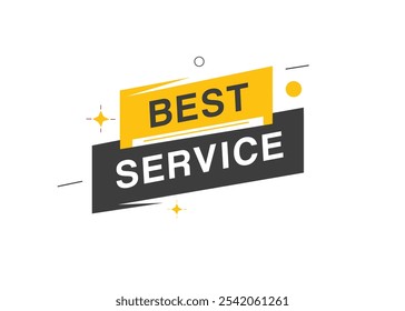 Best service banner vector icon label element. Modern template for announcement, marketing.