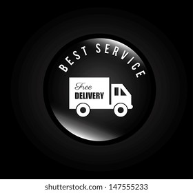 best service button over black background vector illustration 