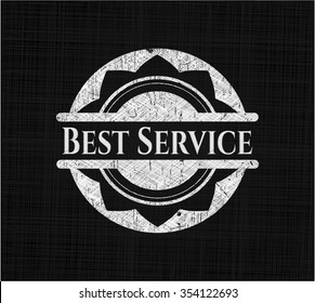 Best Service with chalkboard texture