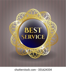 Best Service gold emblem or badge