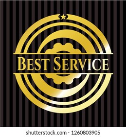 Best Service golden emblem or badge