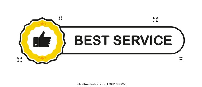 Best service, great design for any purposes. Like symbol. Recommended sale label. Good advice. Vector illustration.
