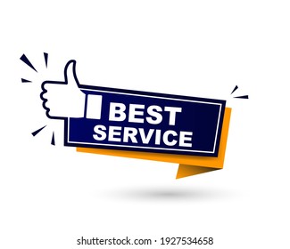 best service label. best service red banner sign. best service
