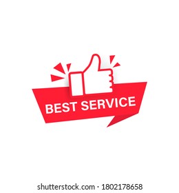 Bestes Service-Label. Vektorgrafik einzeln auf weißem Hintergrund. EPS10