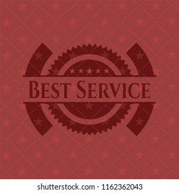 Best Service red emblem. Vintage.