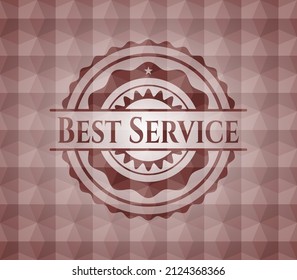 Mejor emblema rojo sin fisuras con un patrón geométrico. 