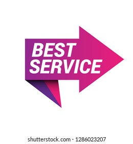 best service sign, emblem, label, badge,sticker. best service paper origami speech bubble. best service tag. best service banner. Designed for your web site design, logo, app, UI - Vektor 
